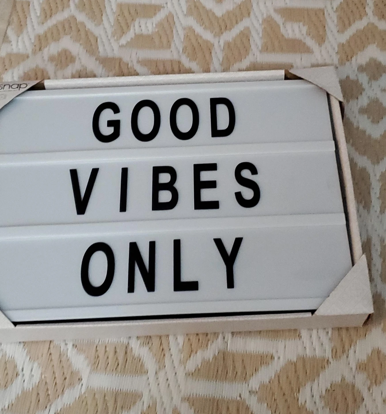 Marquee Light Box Style Cinema - Good Vibes Only