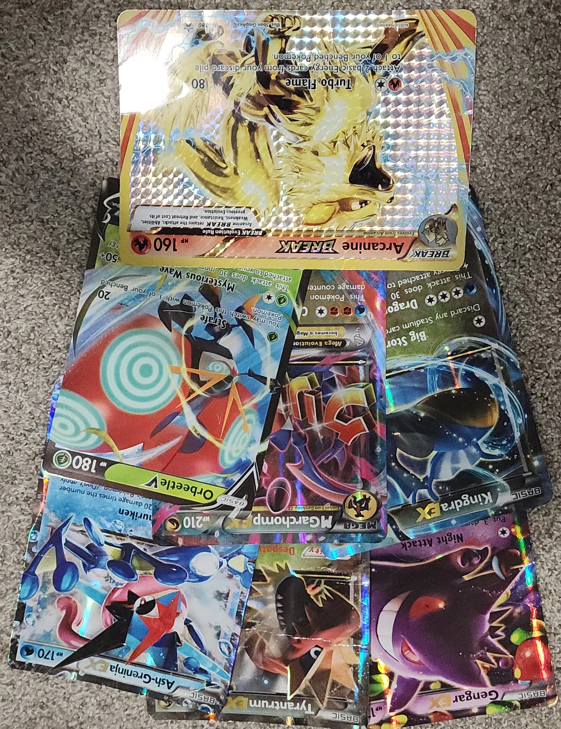 Pokemon Cards - Gengar, Greninja, Arcanine