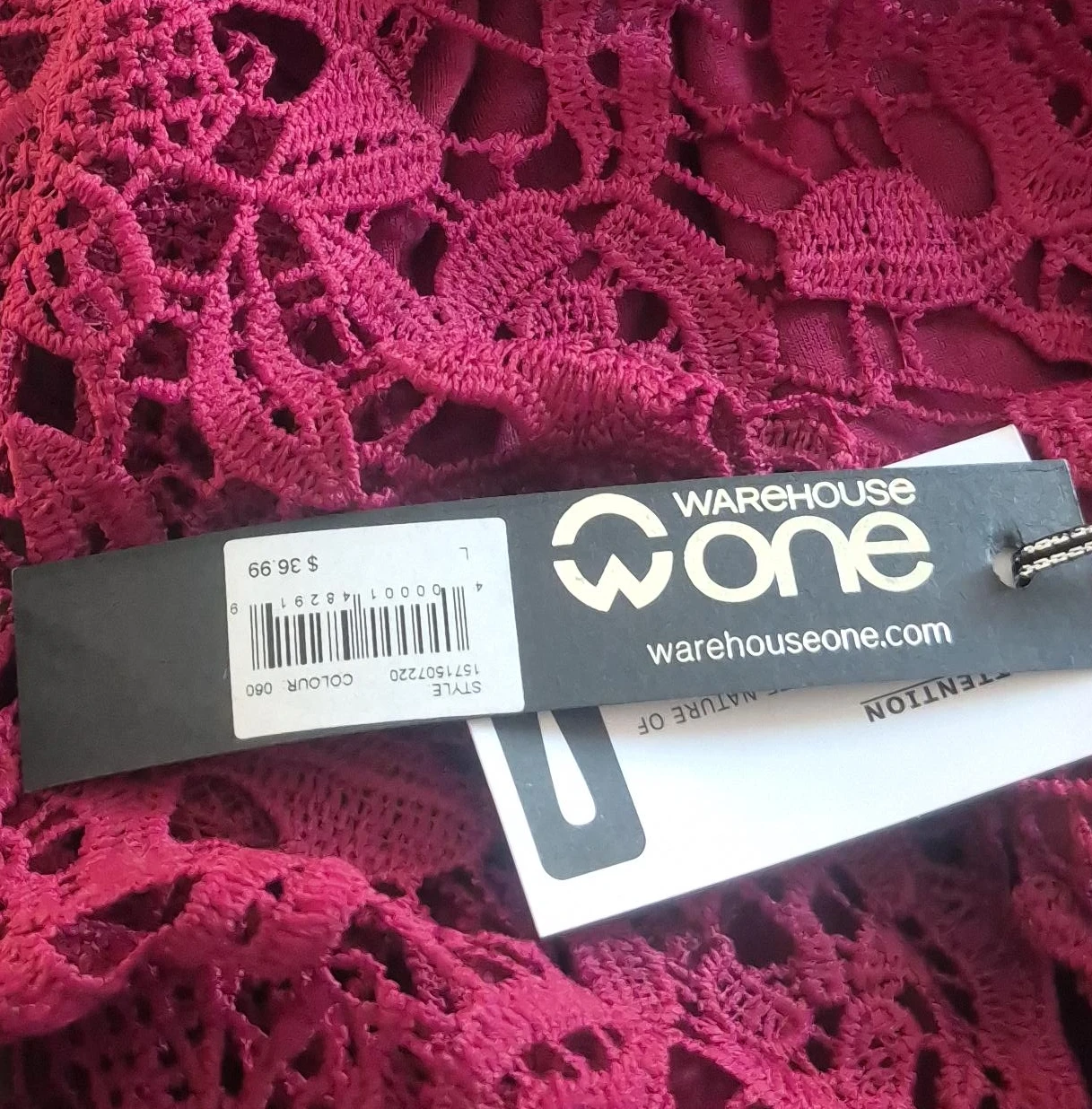 Warehouse One Lace Top - Size L