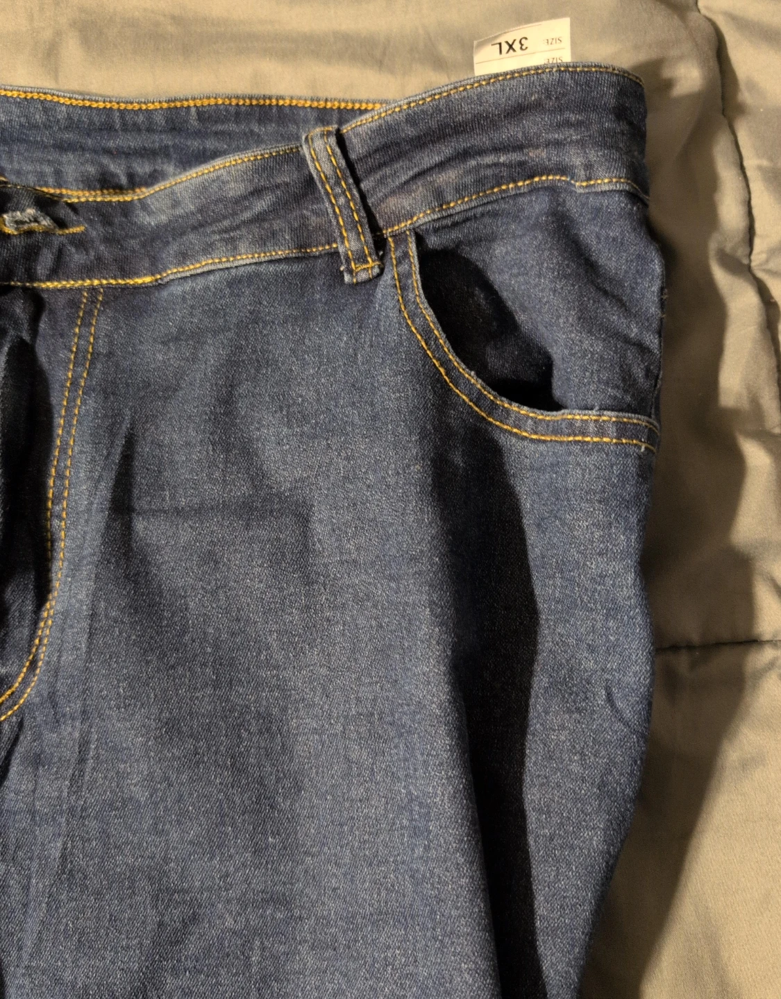 Dark Wash Denim Jeans, Size 3XL