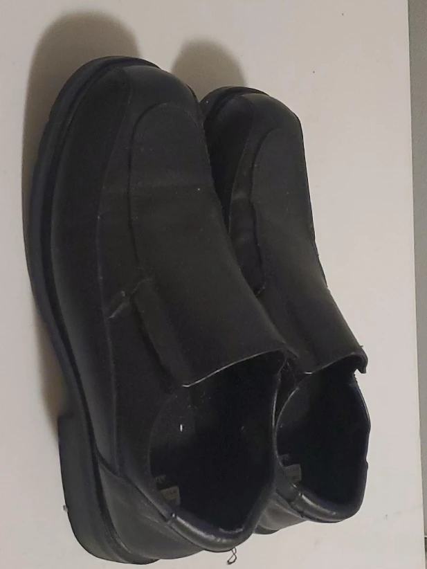 George Memory Foam Black Shoes - Size 5