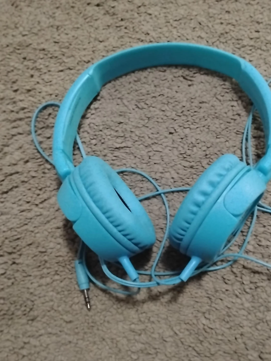 Blue Wired Headphones
