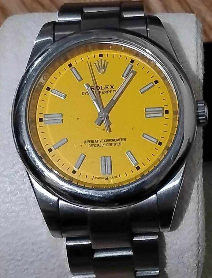 Rolex Oyster Perpetual Yellow Dial