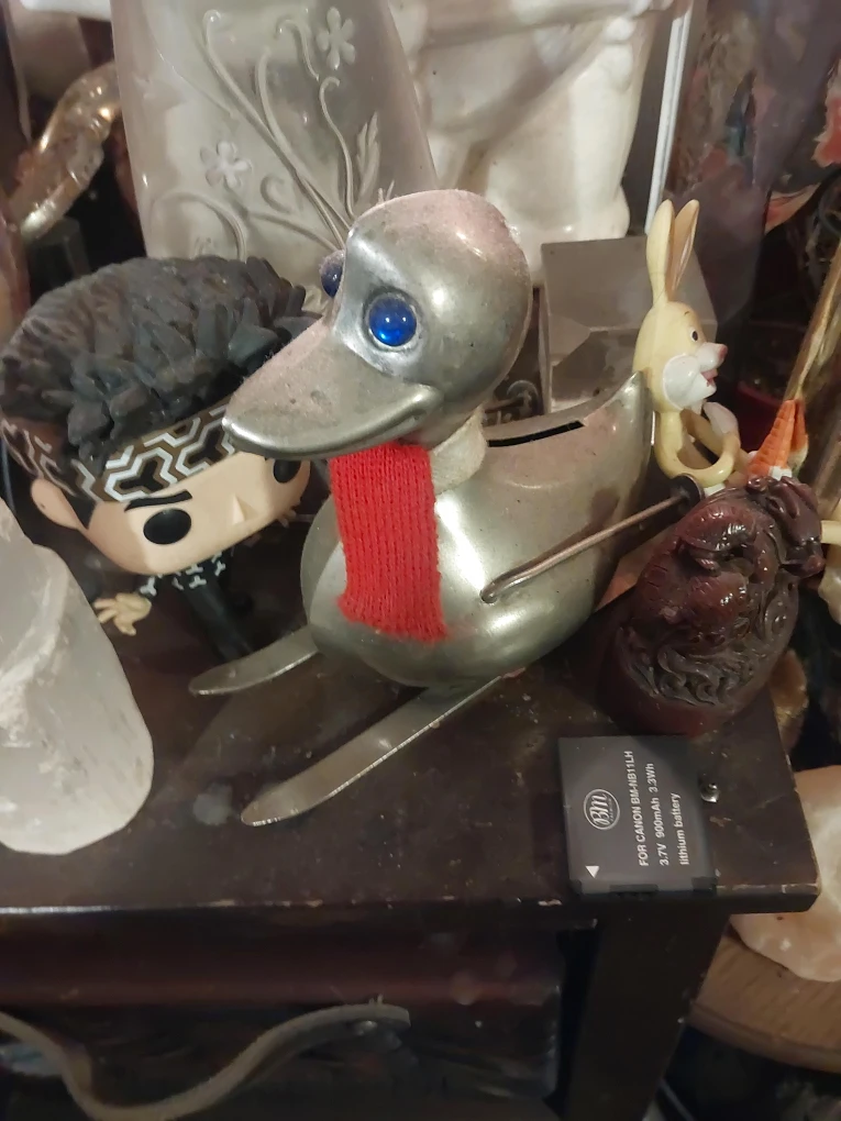 Vintage Metal Duck Figurine