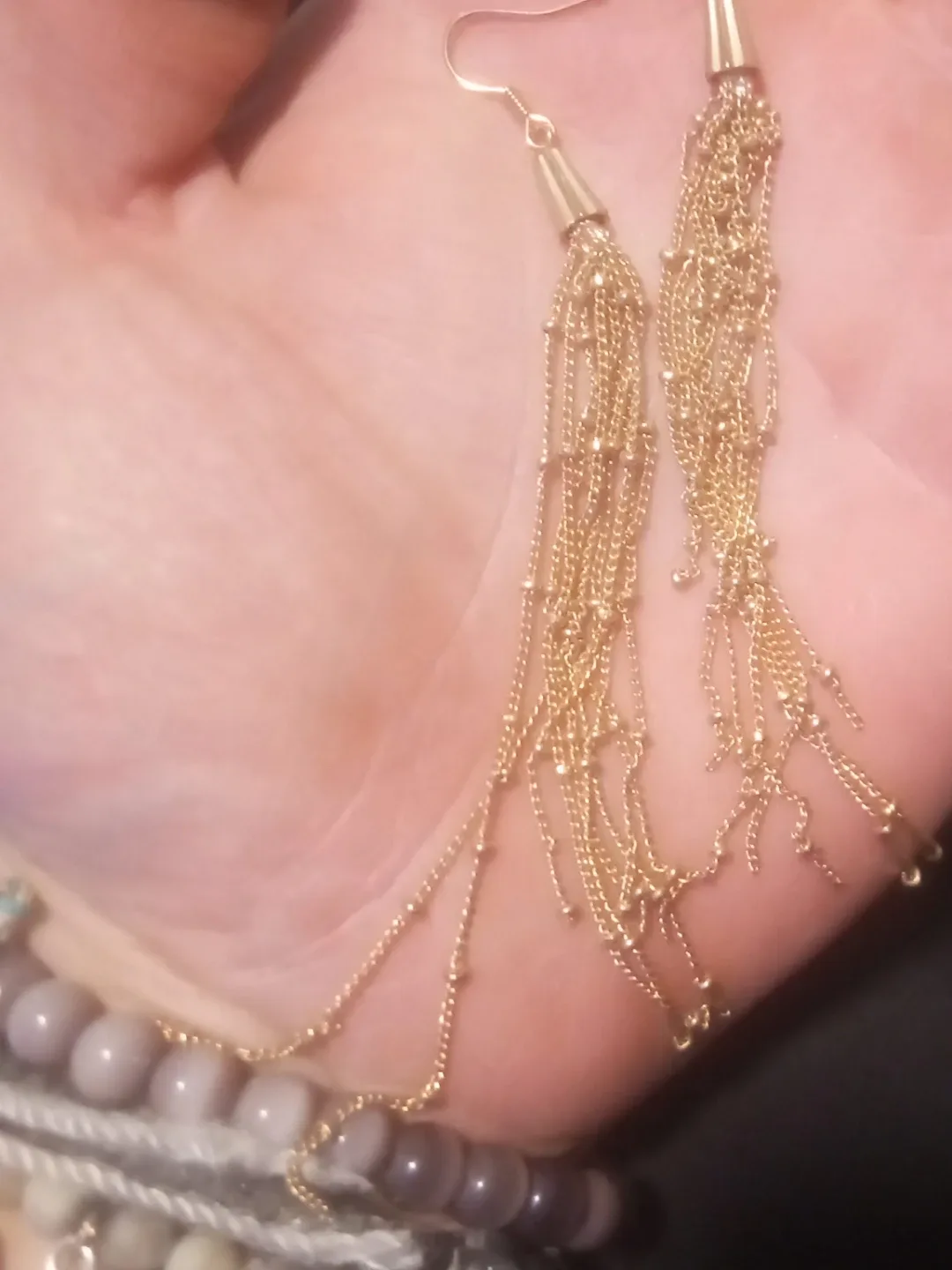 Gold Tassel Earrings