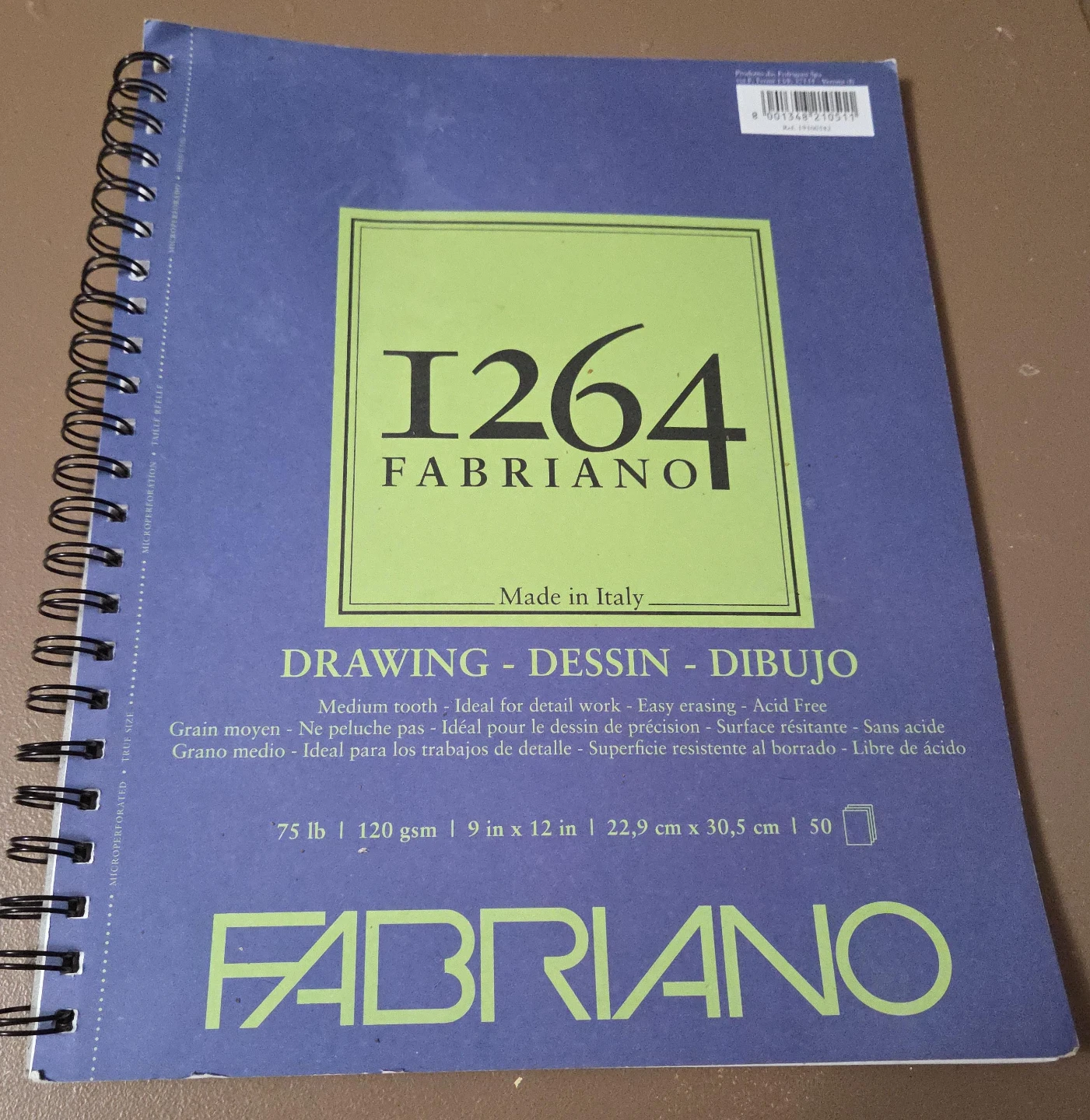 Fabriano 1264 Drawing Pad 9x12