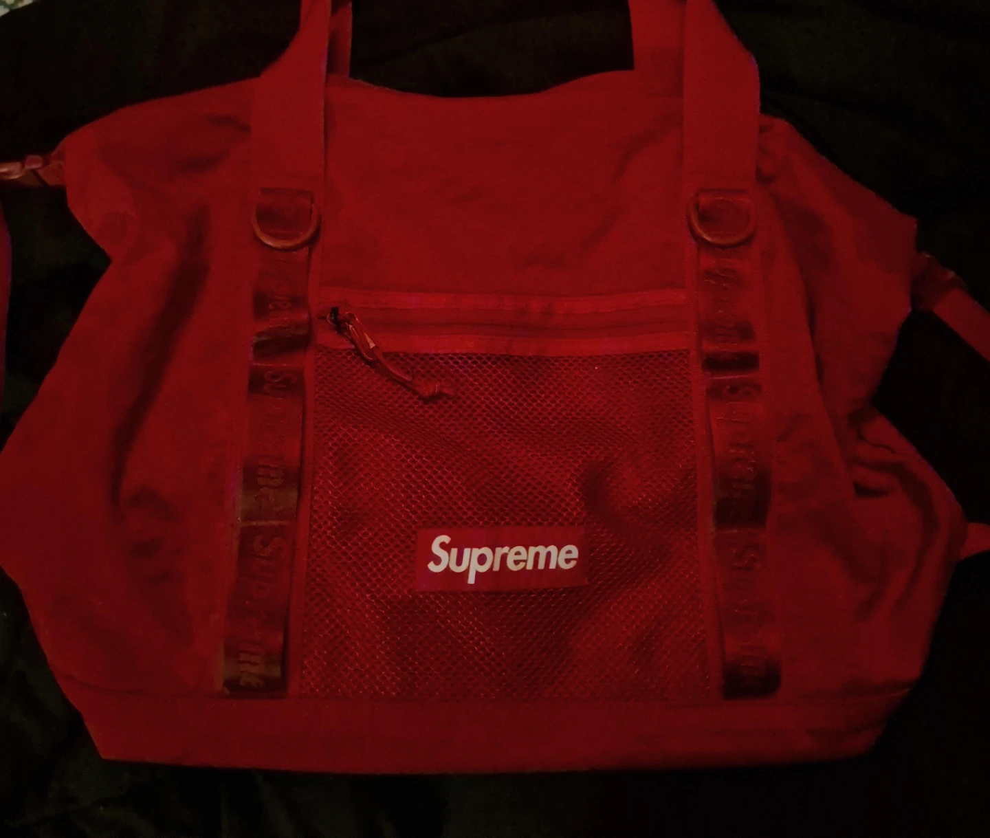 Authentic Supreme Red Duffle Bag ⚽