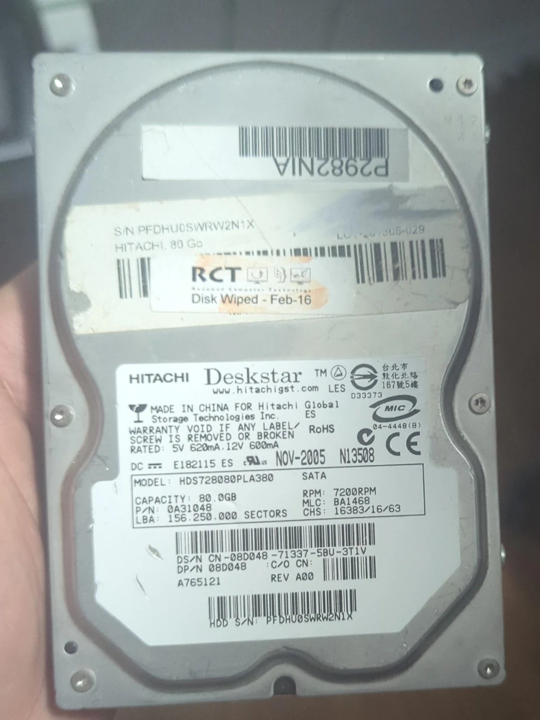 Hitachi Deskstar 80GB HDD