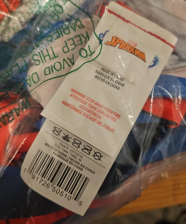 Marvel Spiderman Costume - Size M