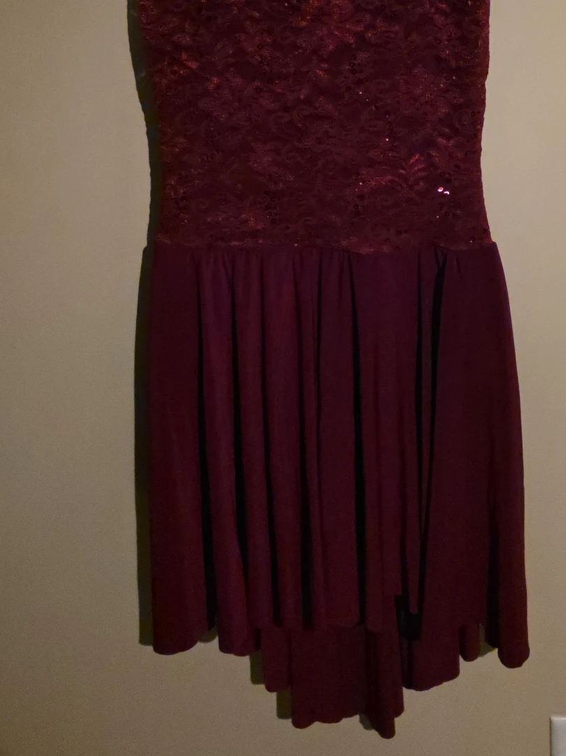 Burgundy Lace Top Dress