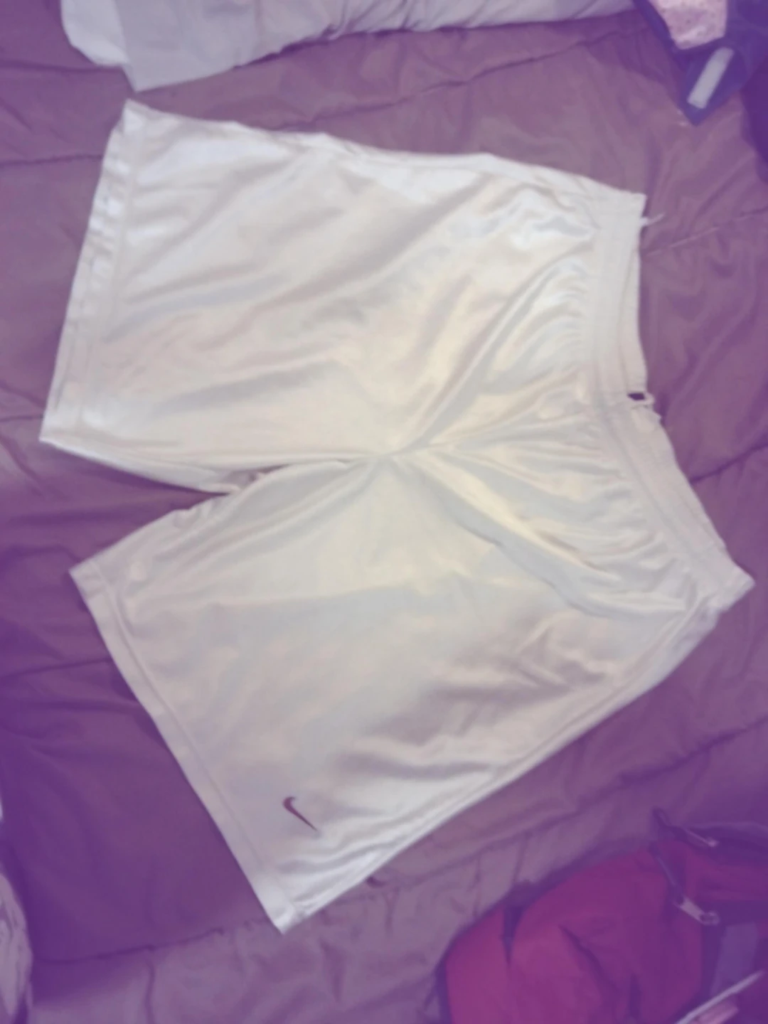 Nike White Athletic Shorts - Size Large - photo 2
