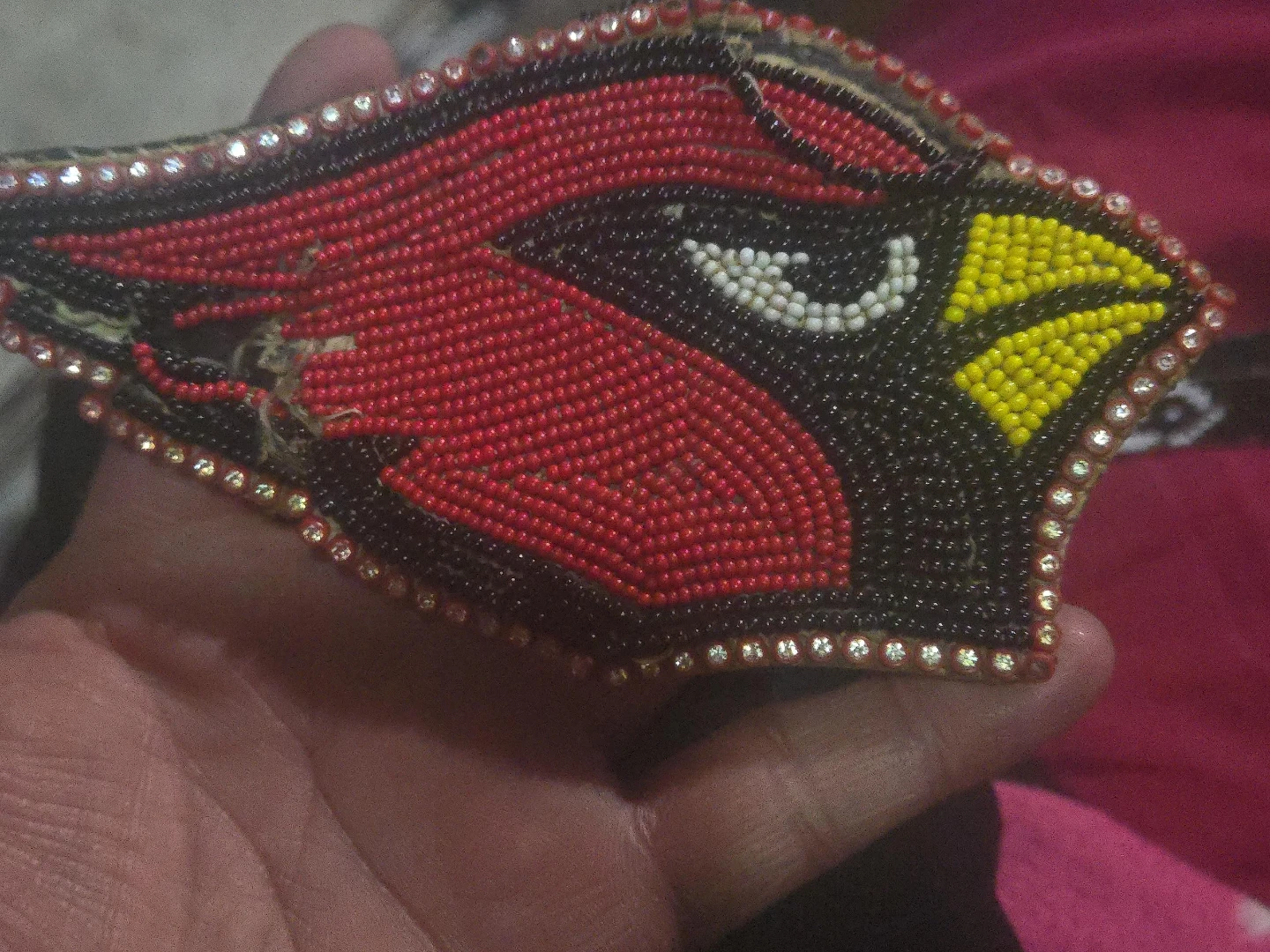 Beaded Cardinal Patch