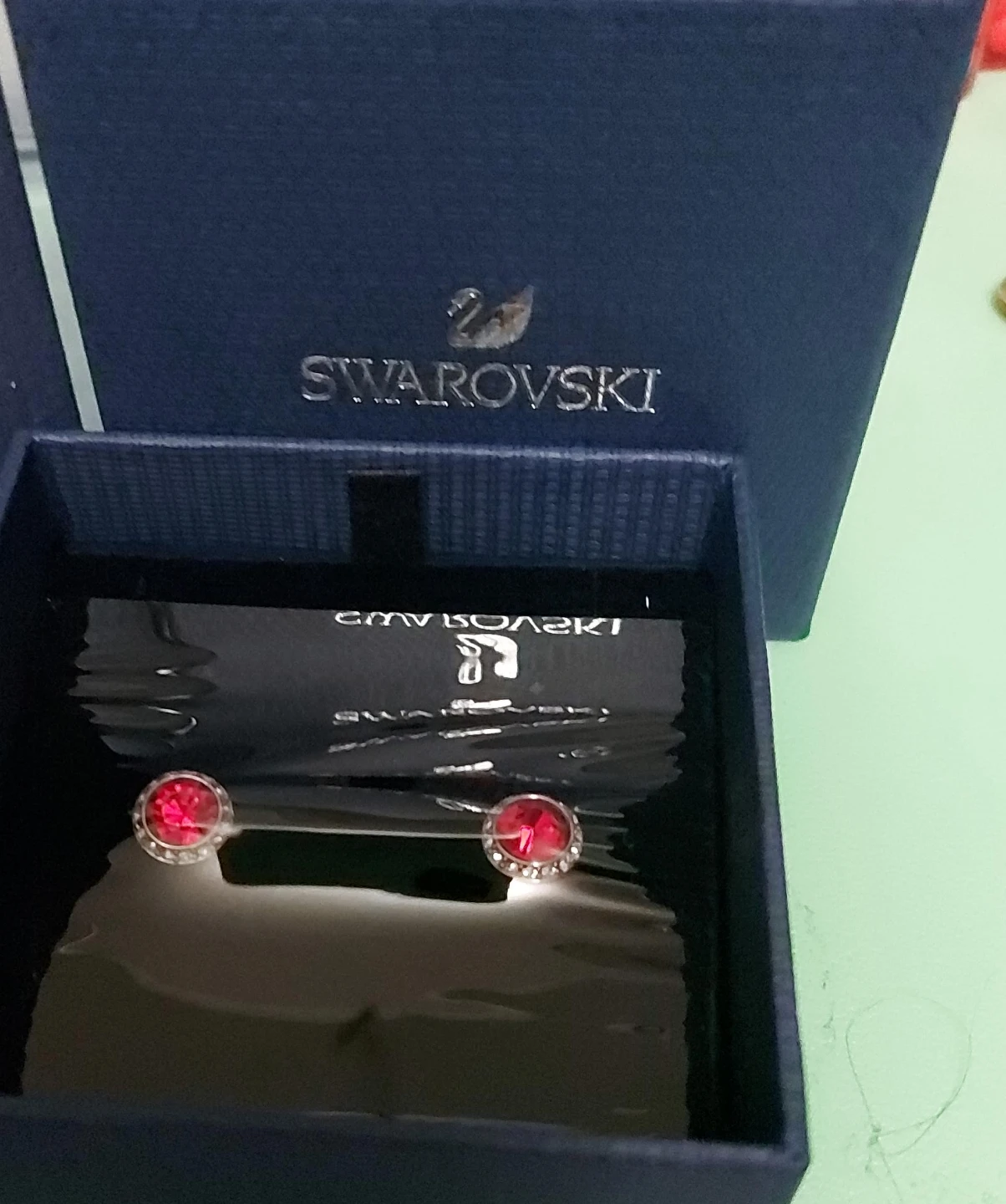 Swarovski Red Stud Earrings