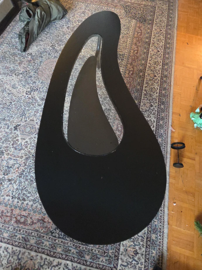 Black Kidney Shaped Coffee Table