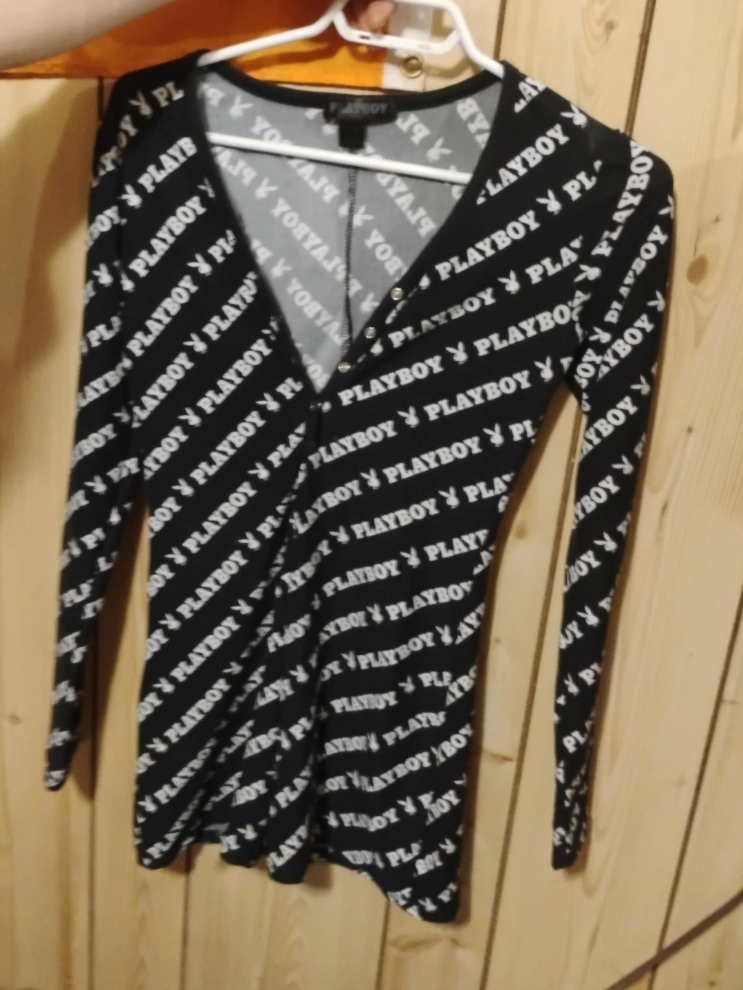 Playboy Black & White Long Sleeve - Size S