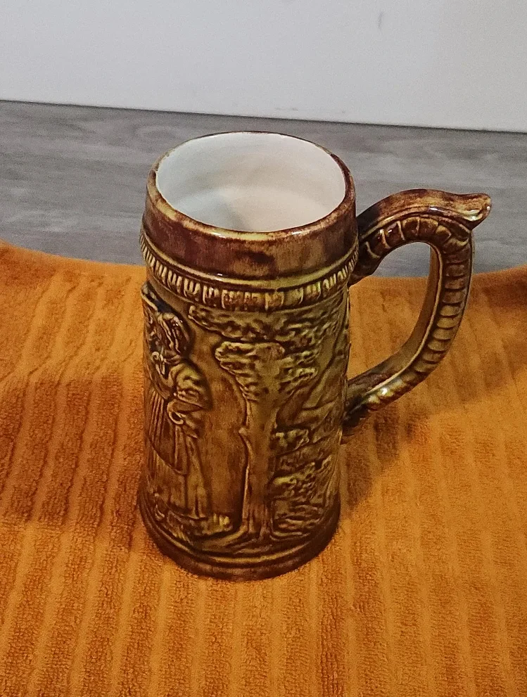 Vintage Ceramic Stein/Mug with Relief Details