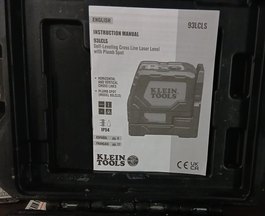 Klein Tools 93LCLS Self-Leveling Cross Line Laser Level