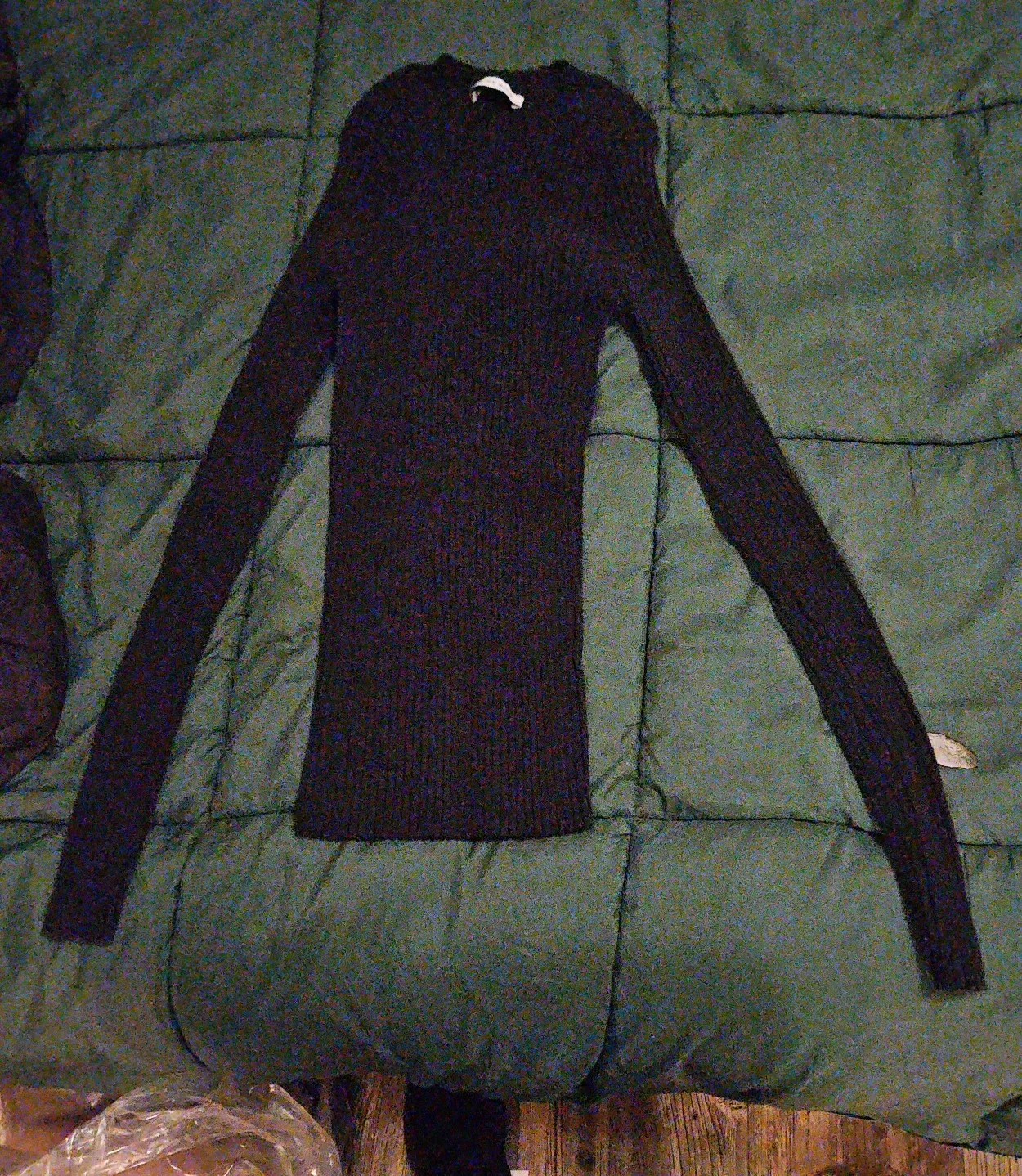 Long Sleeve Knit Top - Black