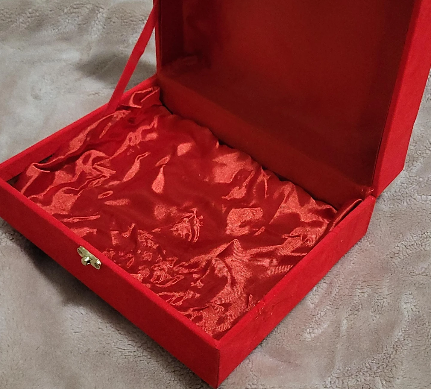 Red Velvet Box - 9x8x3.5 inches