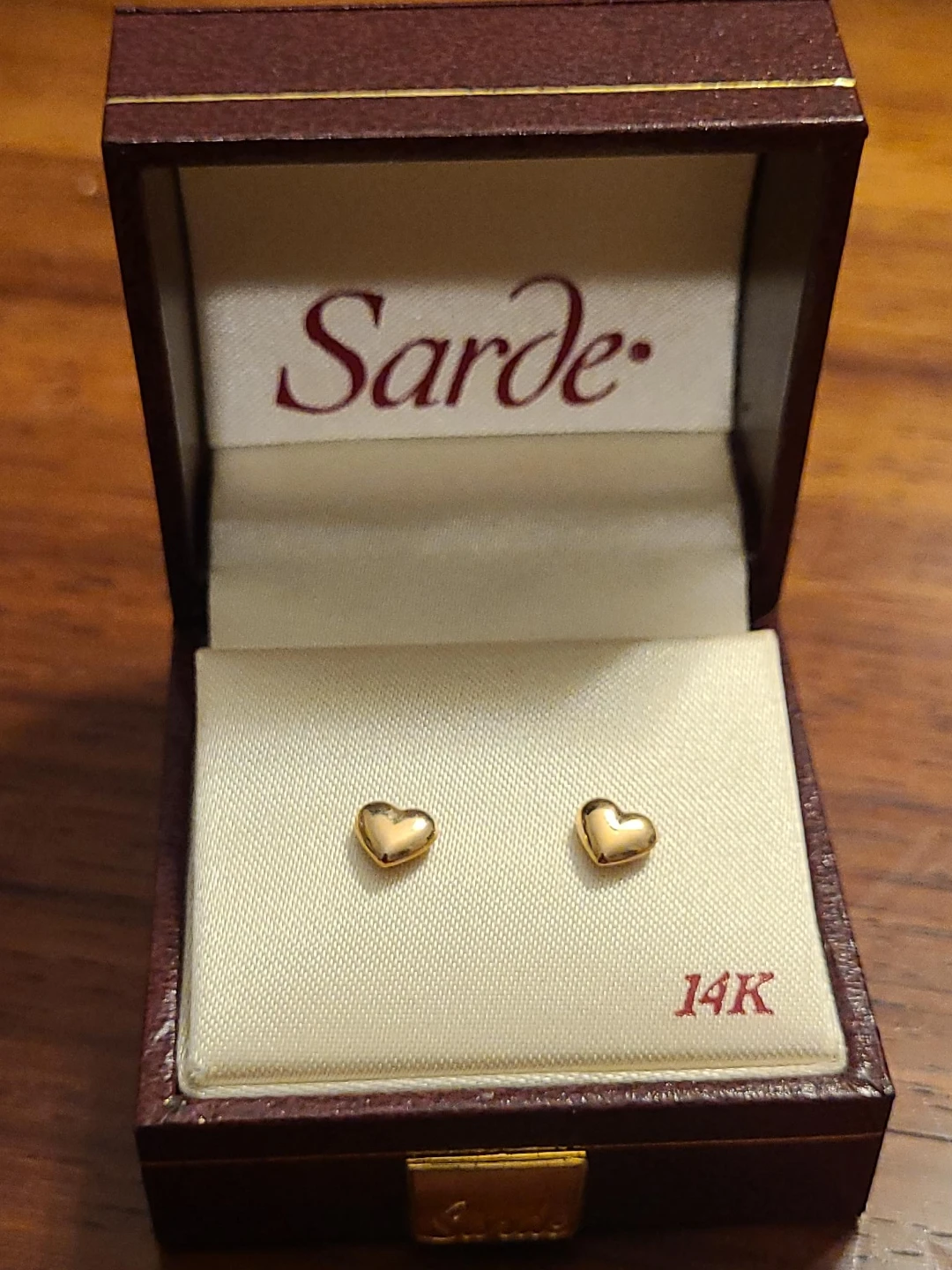 Sardé 14K Gold Heart Stud Earrings