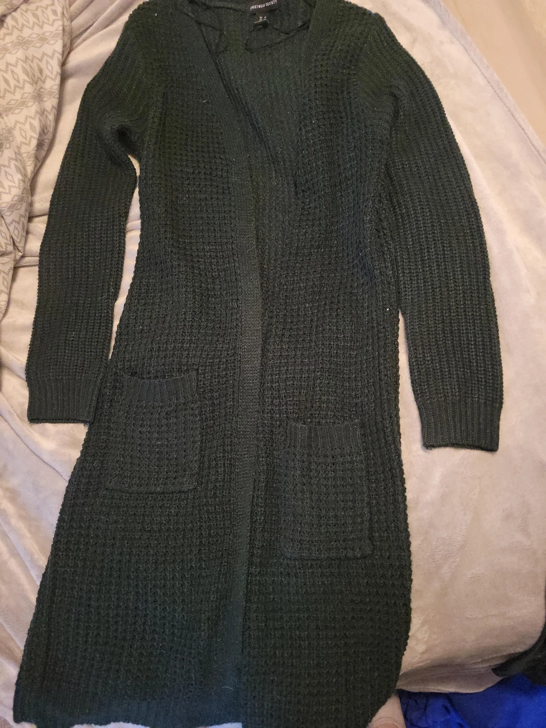Almost Famous Society Green Cardigan
