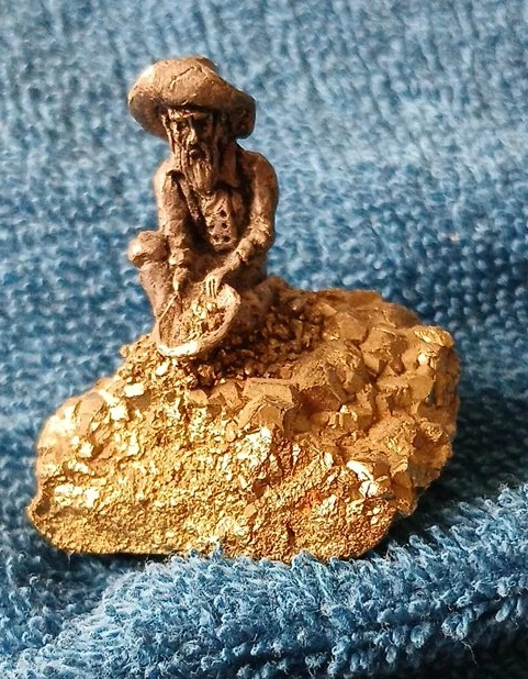 Gold Panning Miner Figurine