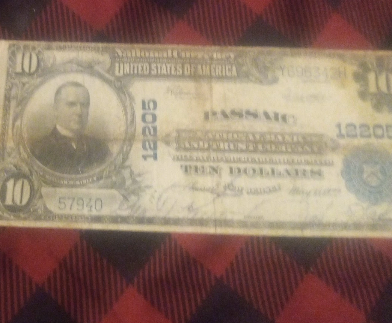 Vintage 1929 $10 National Currency Note