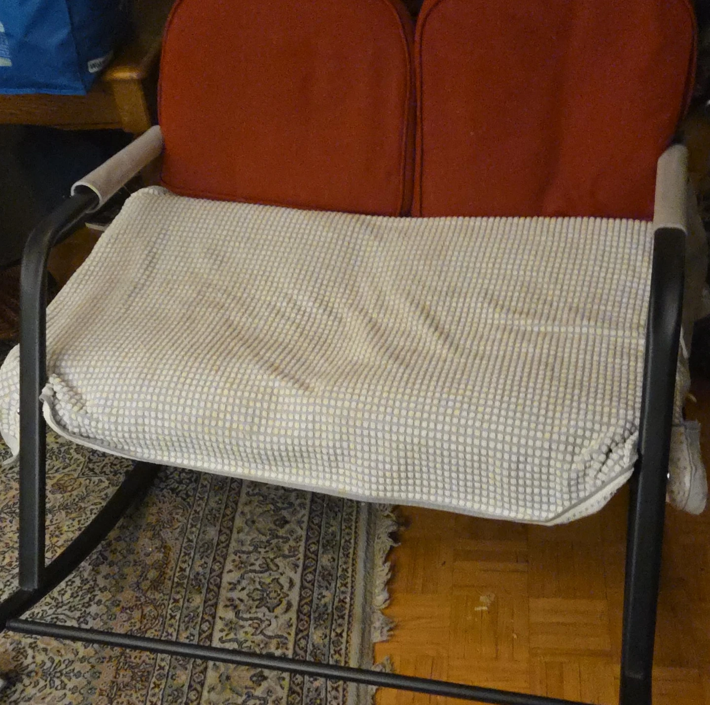 Rocking Chair - Red & Cream