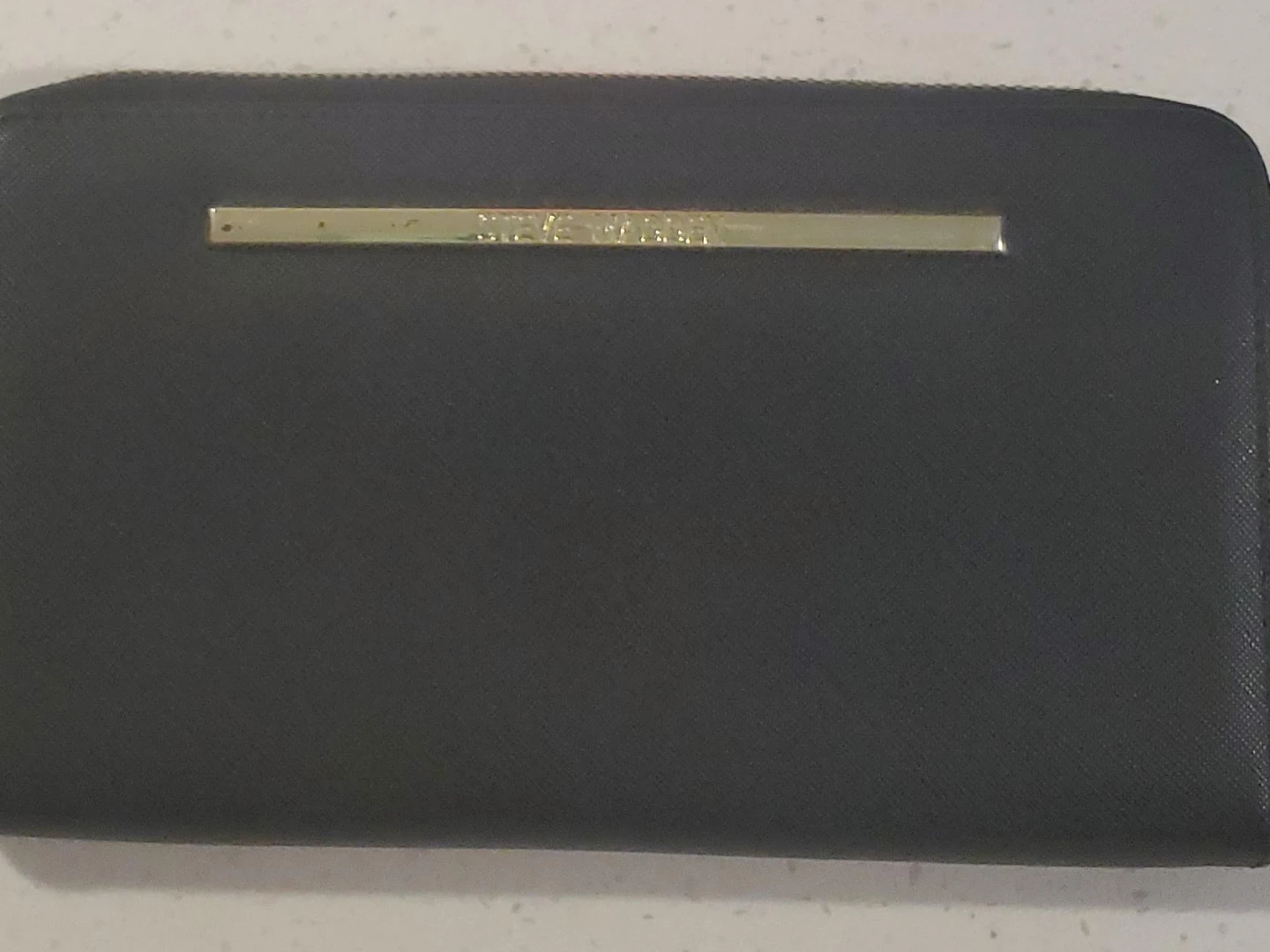 Steve Madden Black Zip Around Wallet