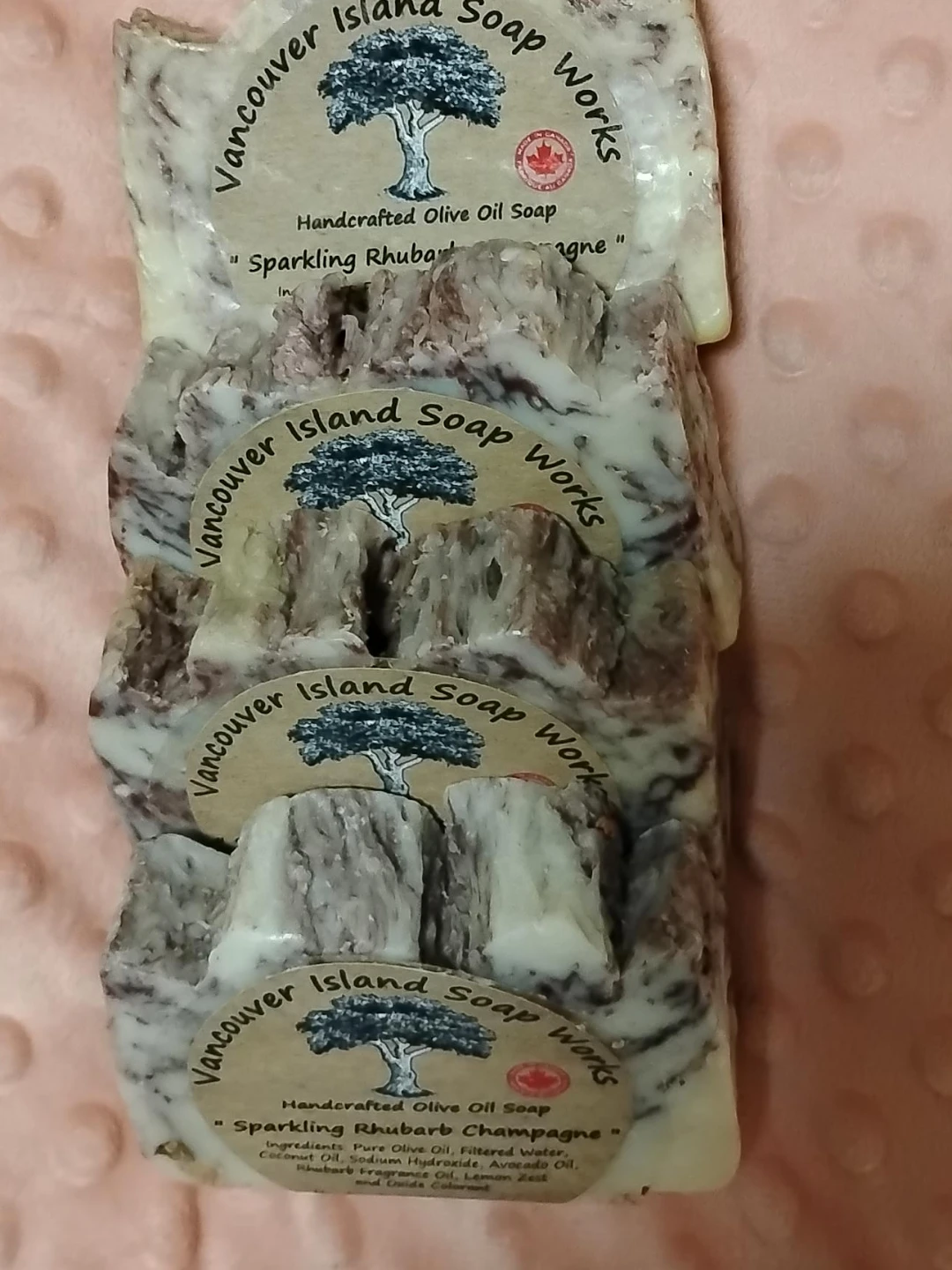 Vancouver Island Soap Works - Sparkling Rhubarb Champagne Soap