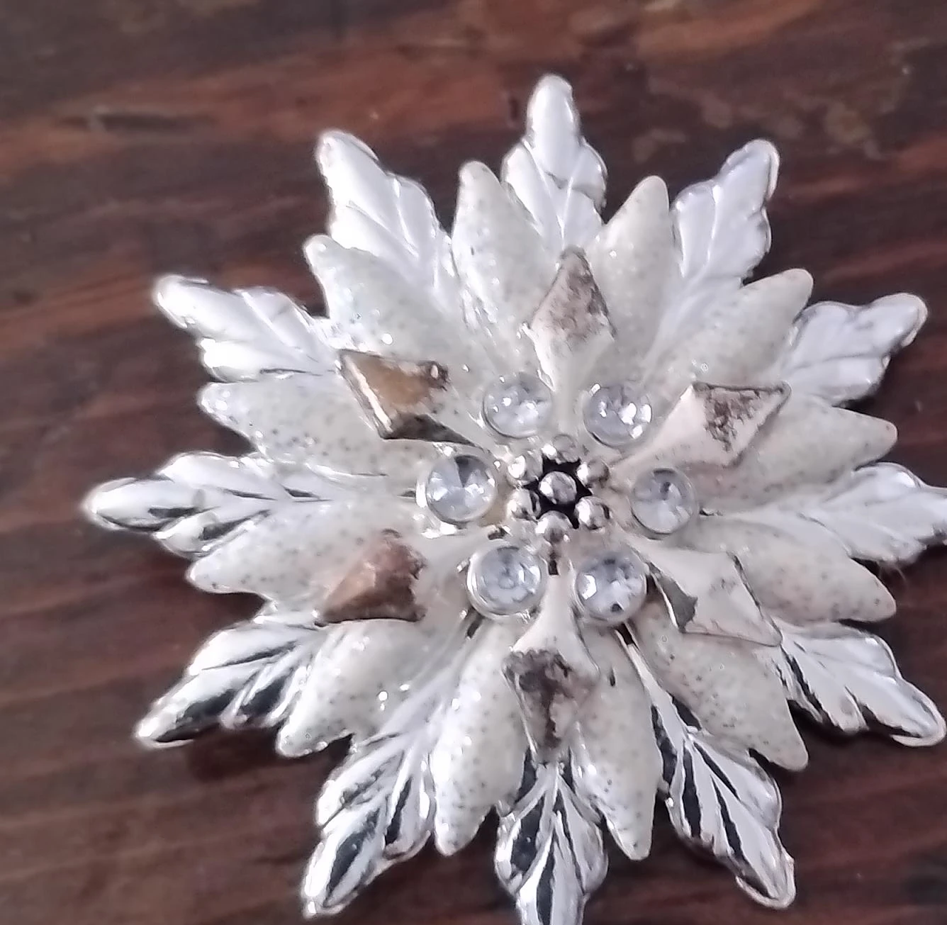 Silver Flower Brooch