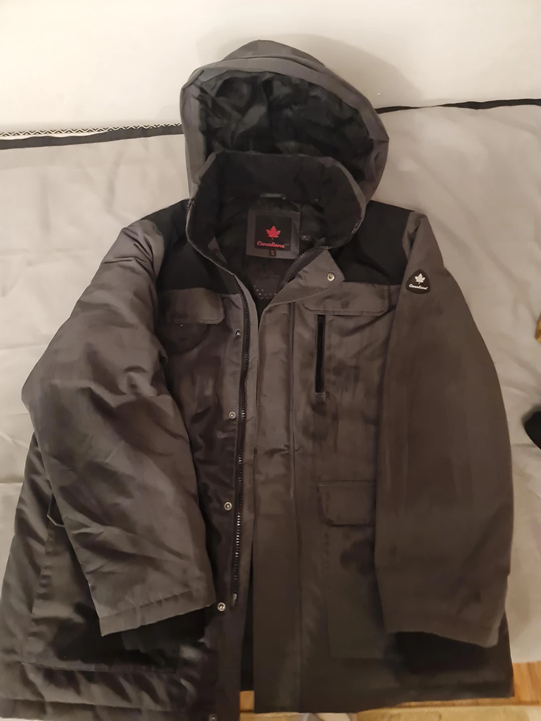 Canadiana Gray Winter Jacket - Size XL