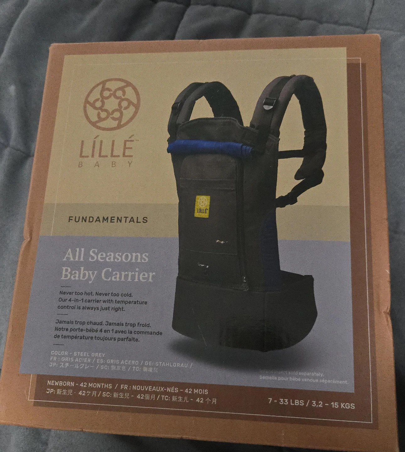 LILLEbaby All Seasons Baby Carrier - Steel Grey