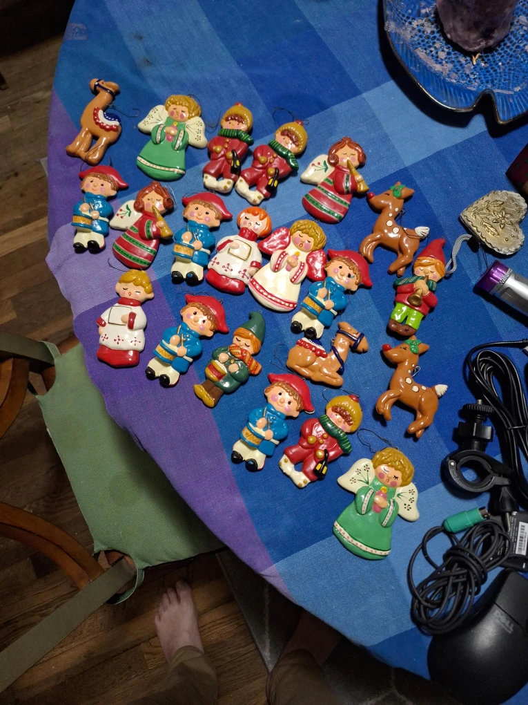 Vintage Christmas Ornaments Set