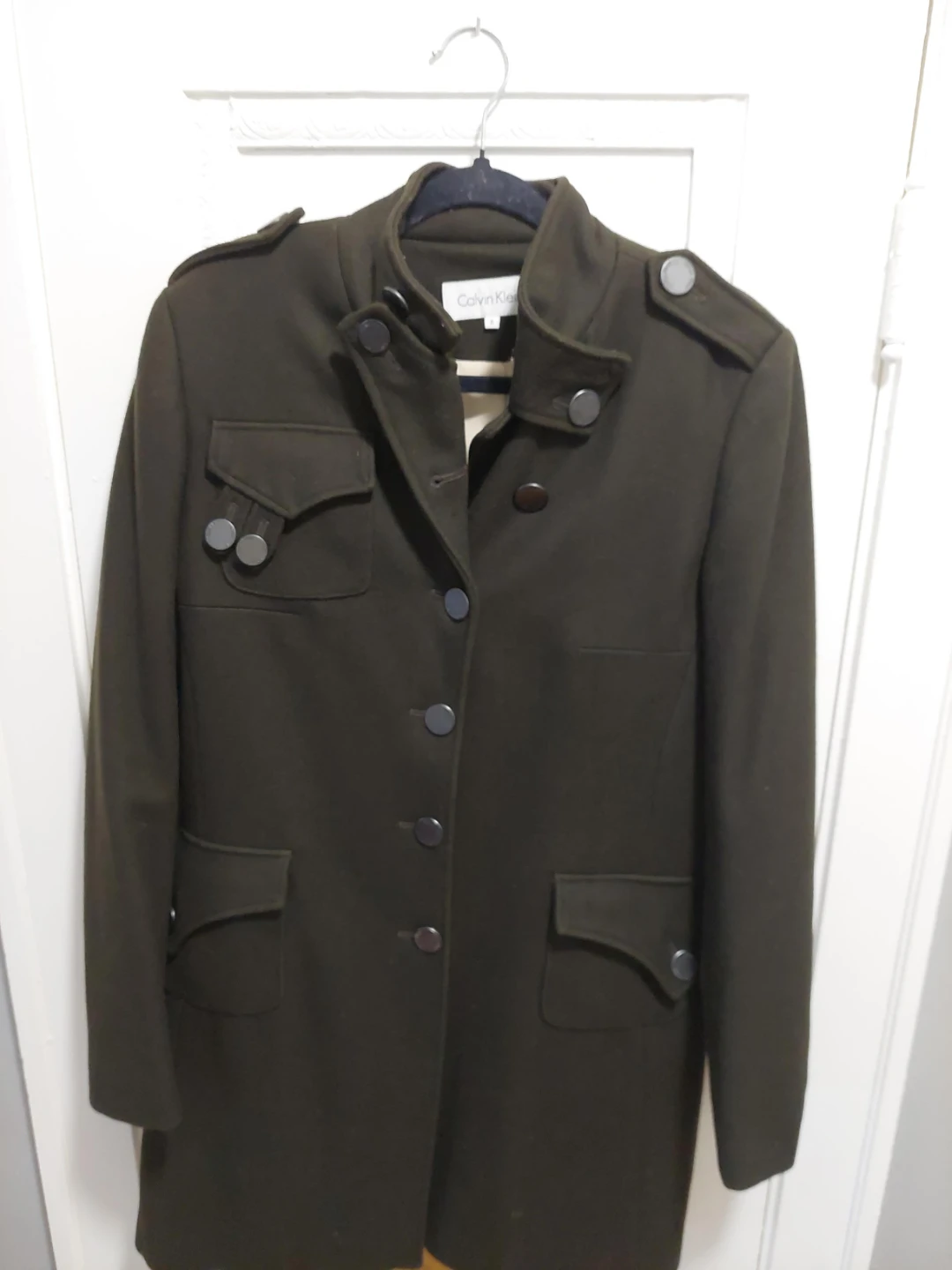Calvin Klein Olive Green Coat