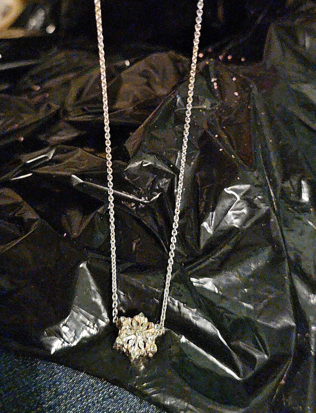 Silver Snowflake Pendant Necklace