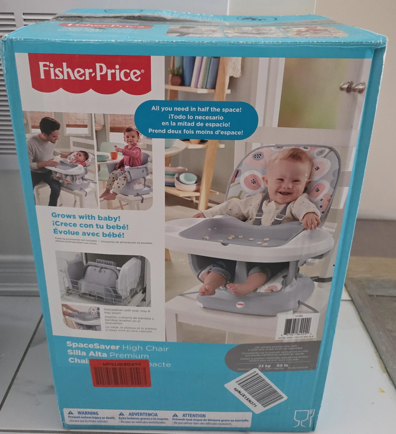 Fisher-Price SpaceSaver High Chair - Like New!