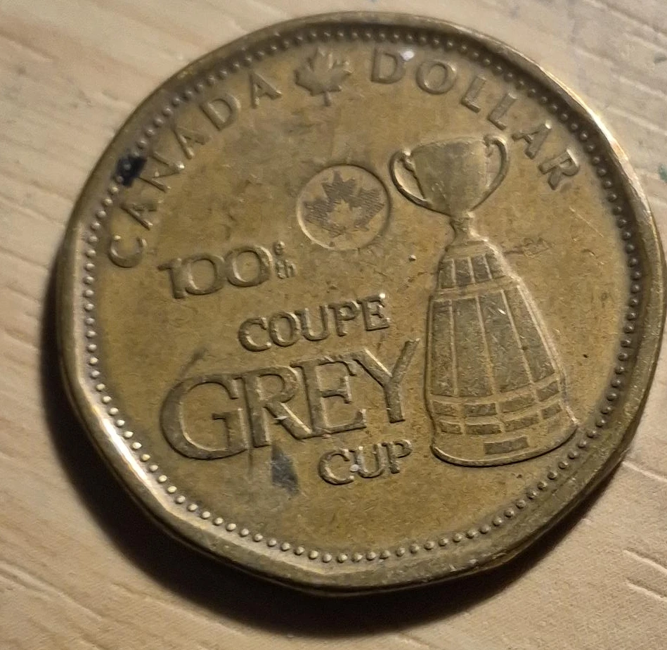 Canada Dollar - 100th Grey Cup Coin
