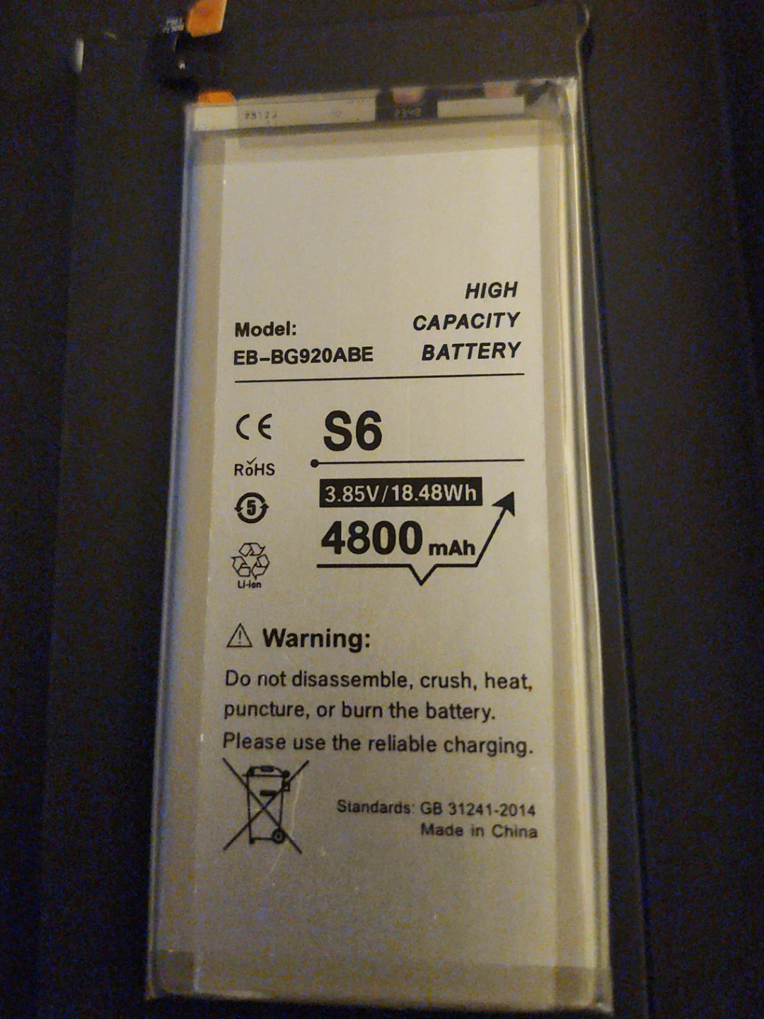 Samsung S6 Battery - Model EB-BG920ABE