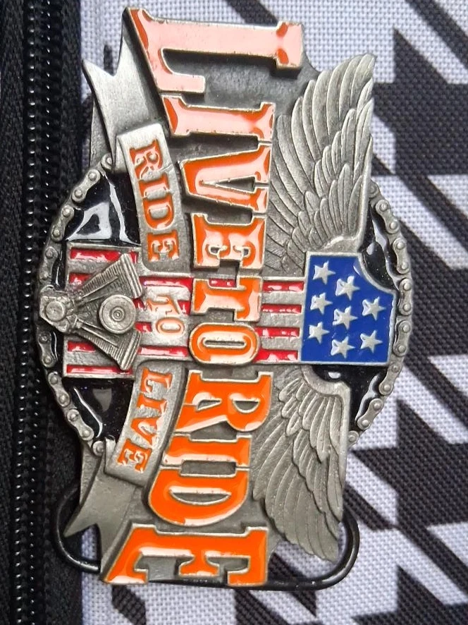 Live to Ride Biker Belt Buckle