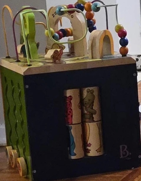 B. Toys Zany Zoo Wooden Activity Cube