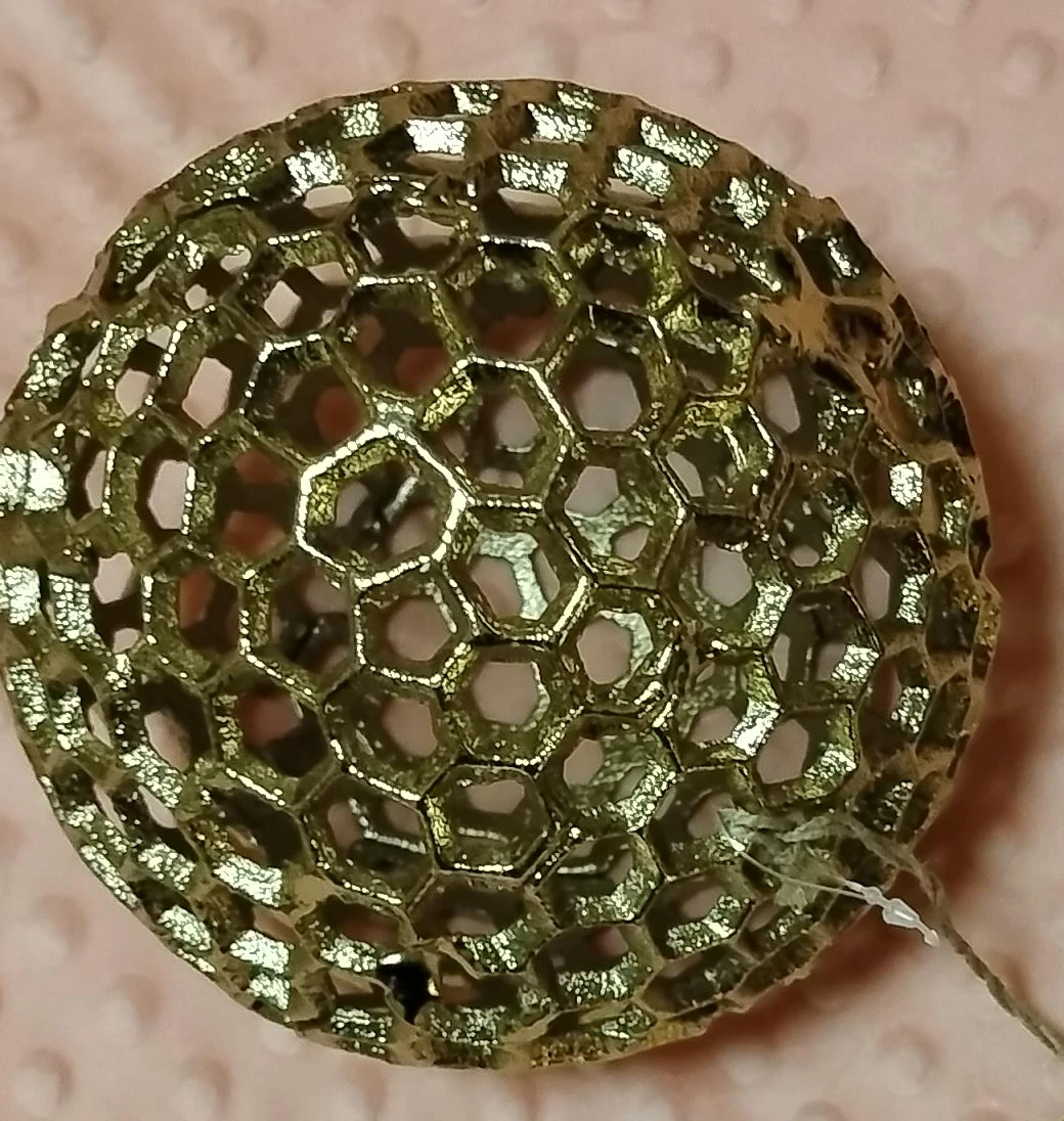 Gold Hexagonal Ball Ornament