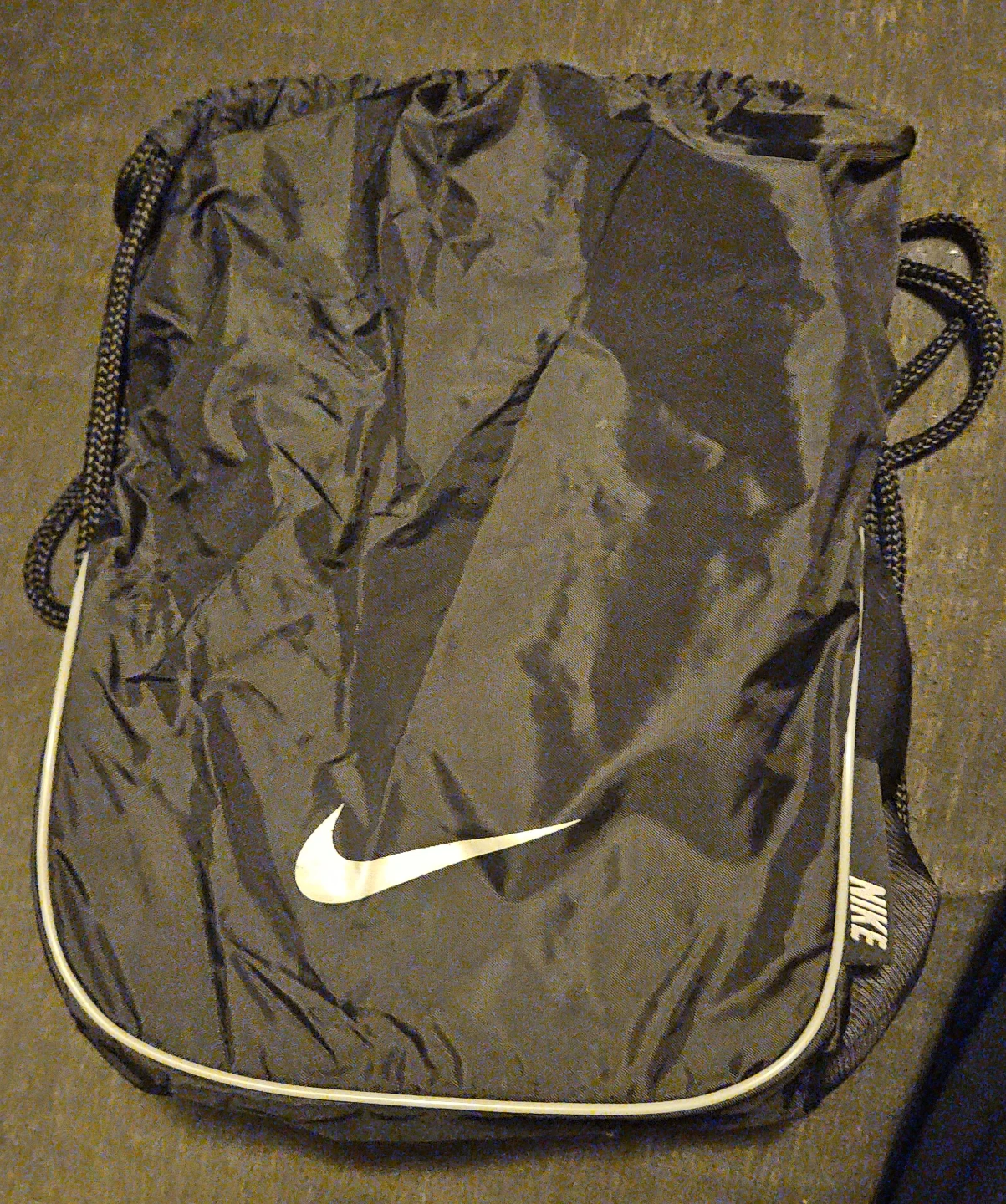 Black Nike Drawstring bag
