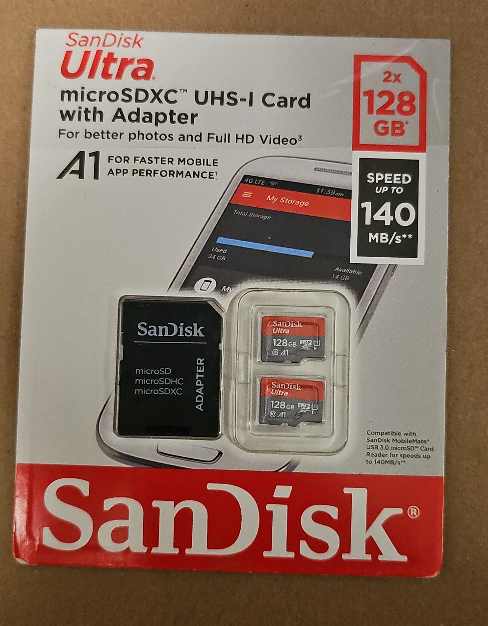 SanDisk Ultra 128GB microSDXC 2-Pack with Adapter image indicator(1)