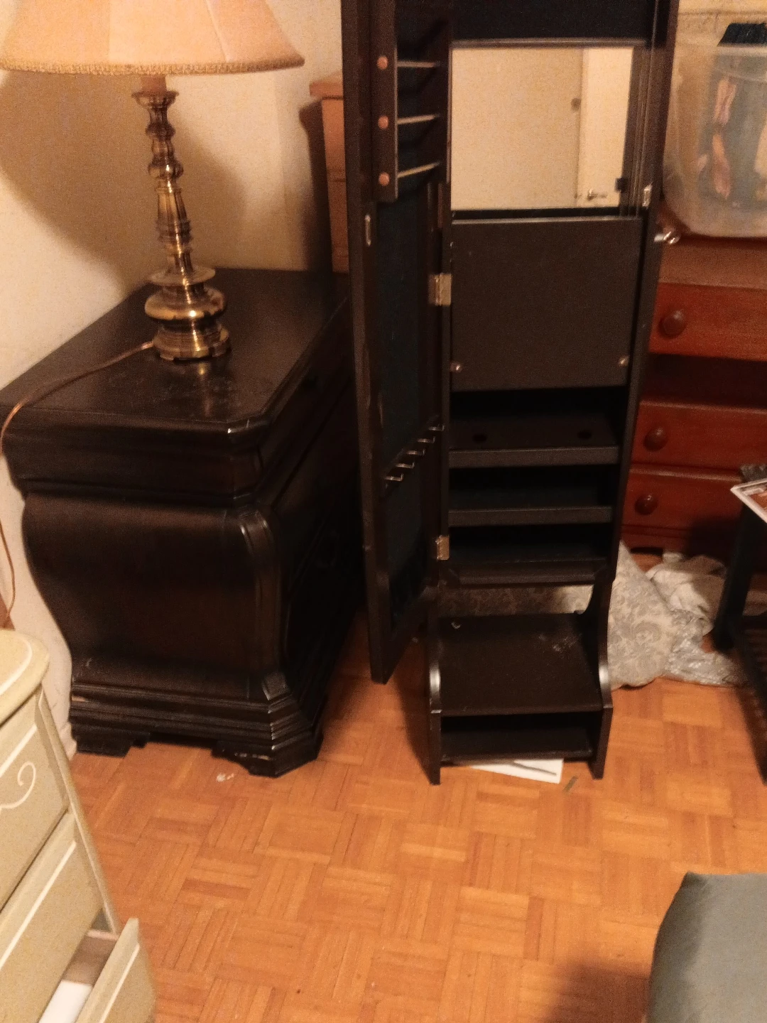 Dark Brown Jewelry Armoire
