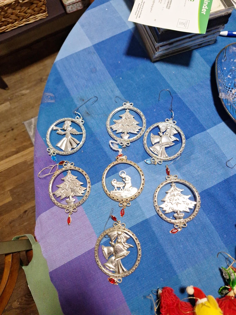 Christmas Ornaments - Angel, Tree, Nativity