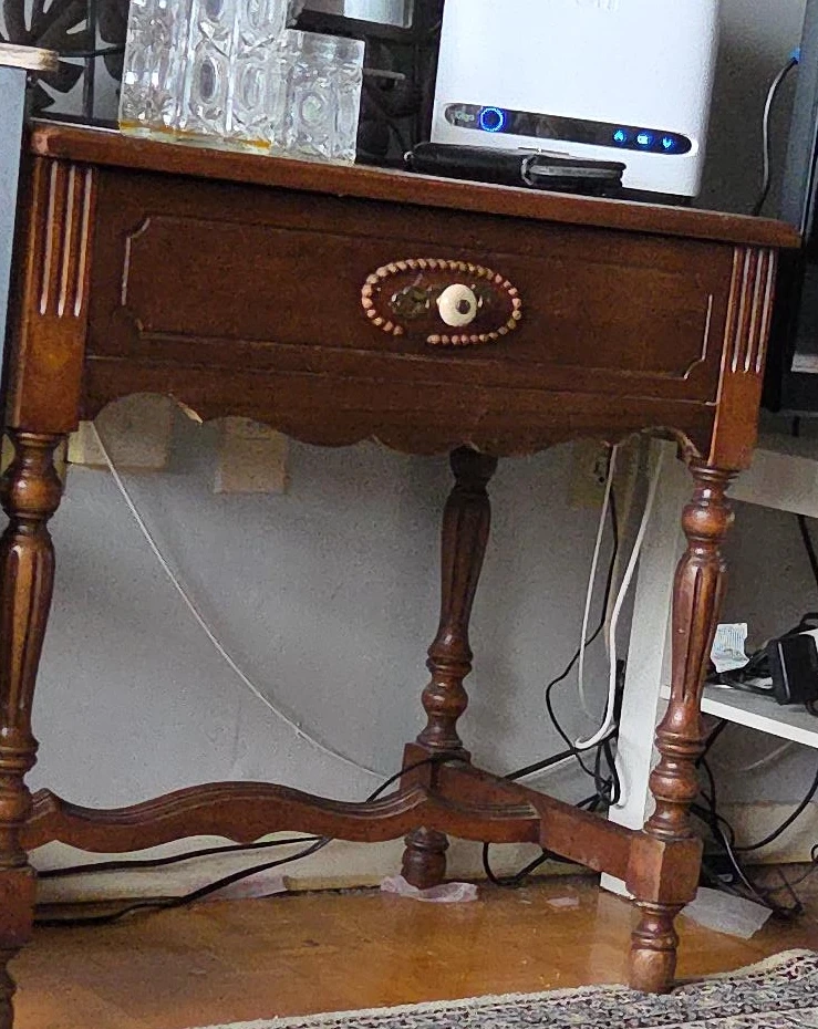 Vintage Brown Wooden Side Table