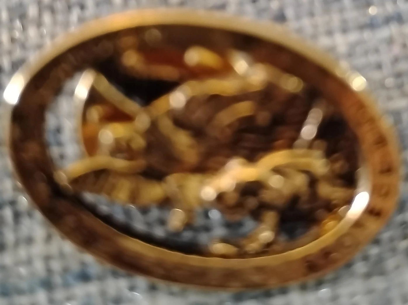 Vintage Gold Oval Pin