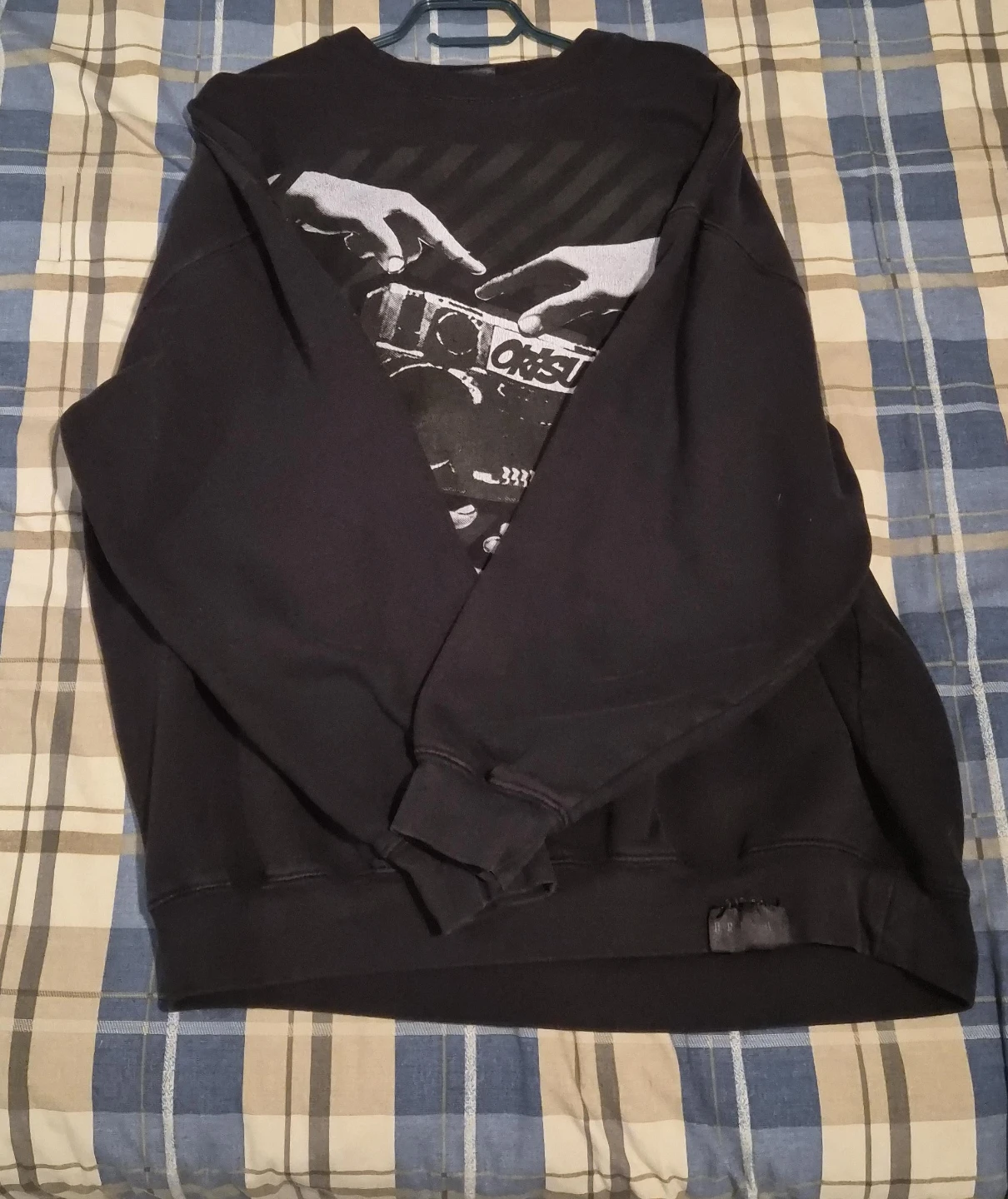 Orisue-Black Crewneck Sweatshirt