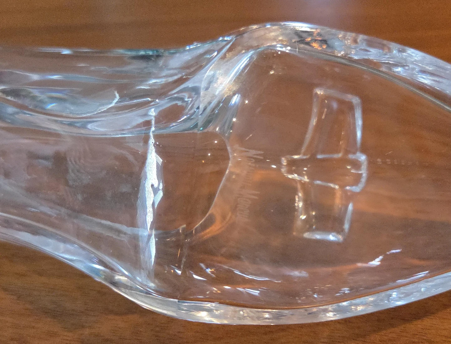 Neiman Marcus Clear Glass Shoe Figurine